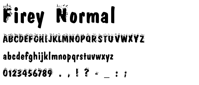 Firey Normal font