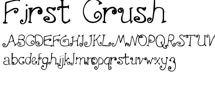 First Crush font