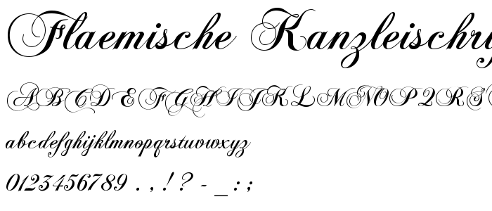 Flaemische Kanzleischrift font