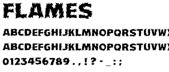 Flames font