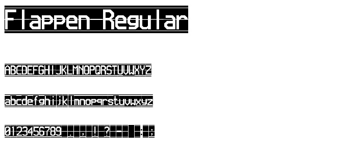 Flappen Regular font