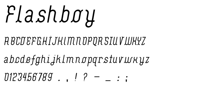 FlashBoy font