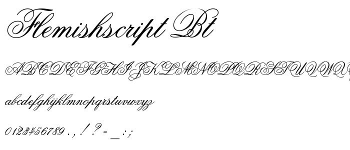 FlemishScript BT font