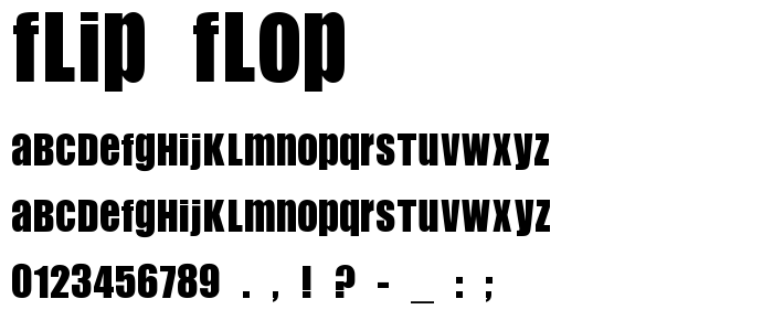 Flip Flop font