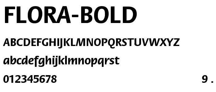 Flora-Bold font