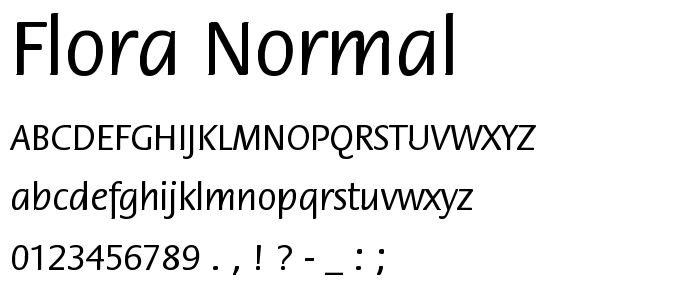 Flora-Normal font