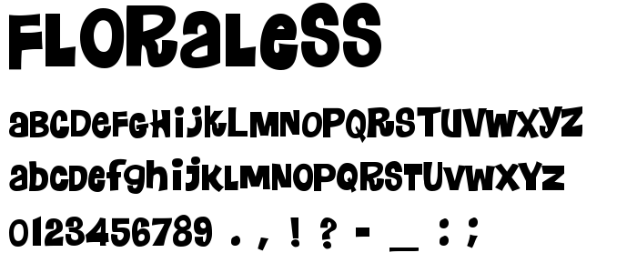 Floraless font