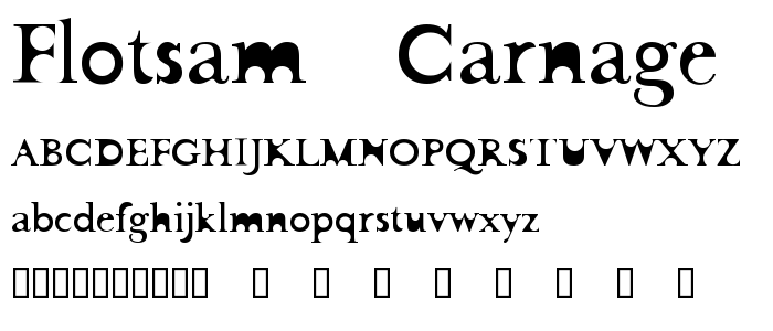 Flotsam Carnage font