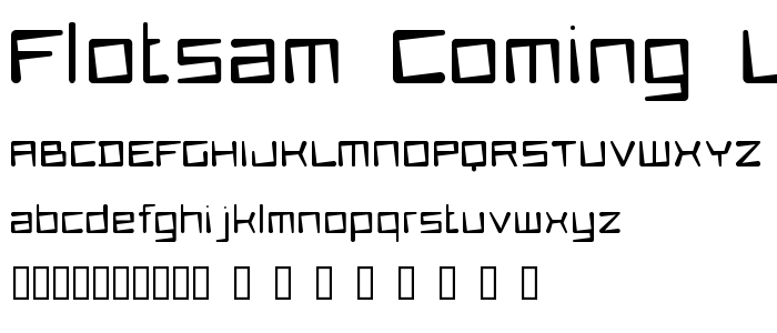 Flotsam Coming Up font