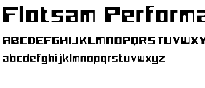 Flotsam Performance font