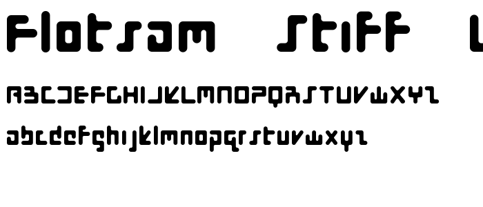 Flotsam Stiff Upper font