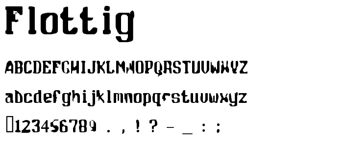 Flottig font