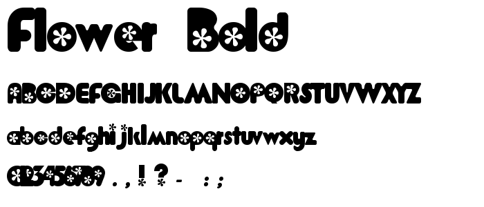 Flower  Bold font