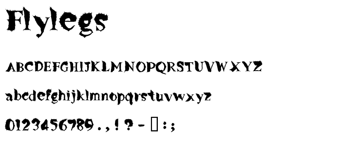 FlyLegs font