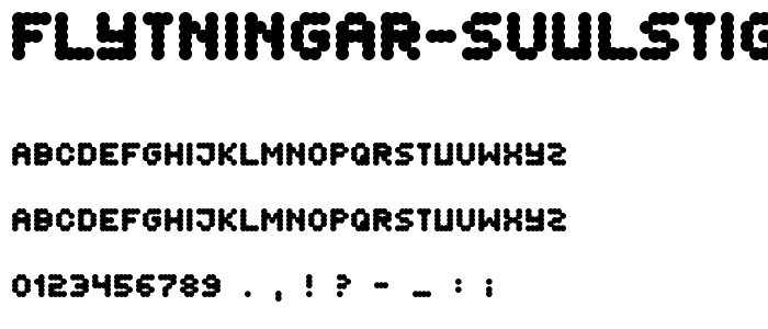 Flytningar Svulstiga font