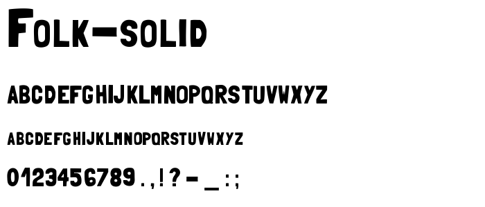 Folk-solid font