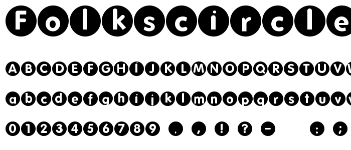 FolksCircleNegative font