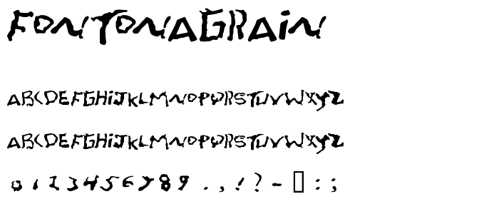 FontOnAGrain font