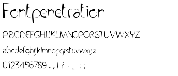 FontPenetration font