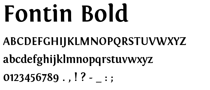 Fontin Bold font