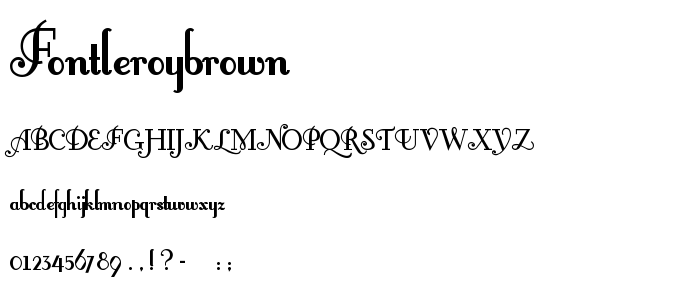 FontleroyBrown font