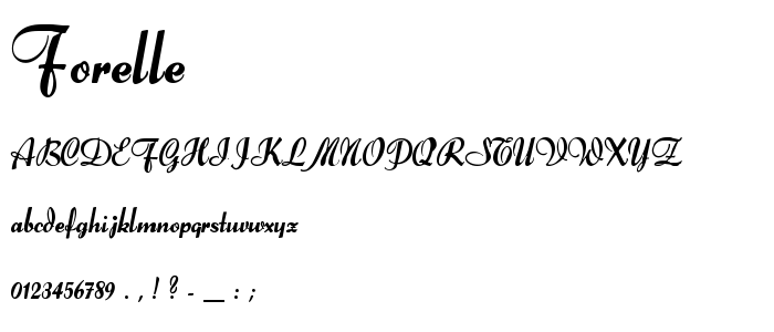 Forelle font