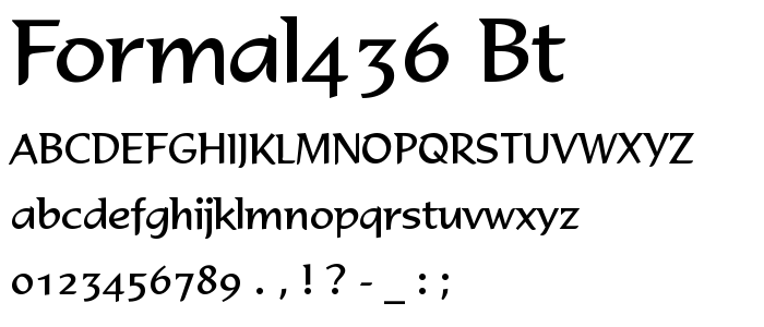 Formal436 BT font