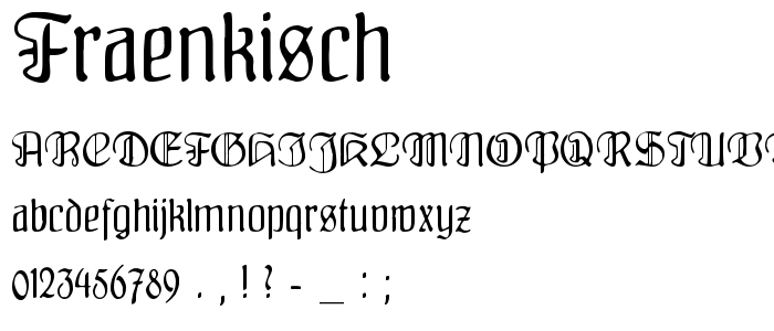 Fraenkisch font