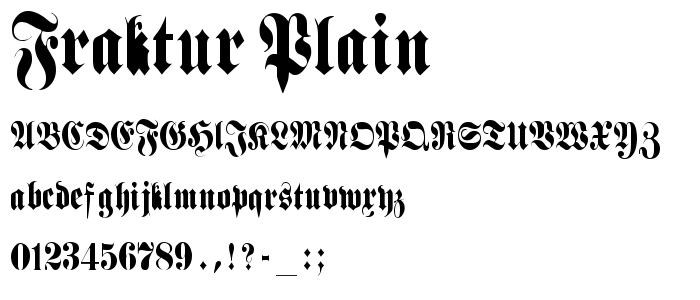 Fraktur Plain font