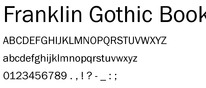 Franklin Gothic Book font