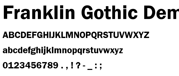 Franklin Gothic Demi font