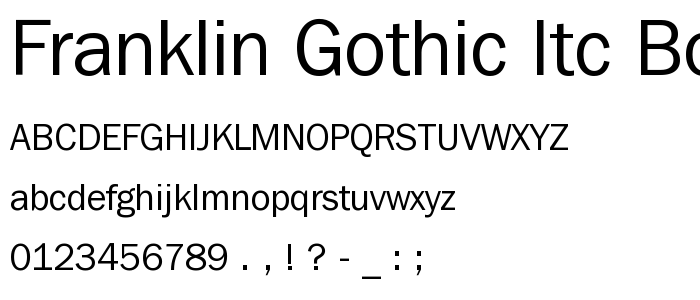 Franklin Gothic ITC Book BT font