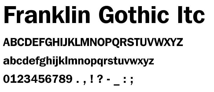 Franklin Gothic ITC Demi BT font