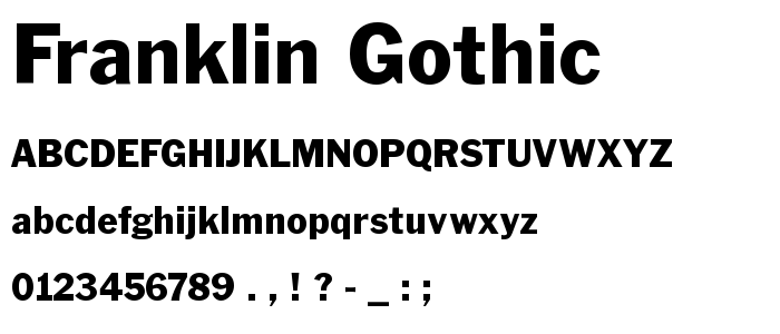 Franklin Gothic font