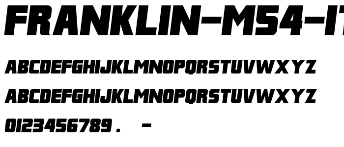 Franklin M54 Italic font