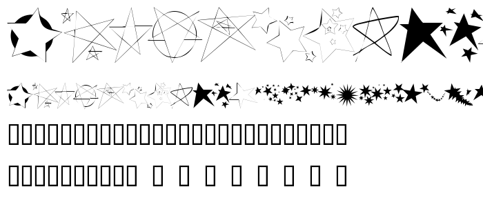 Freaking Stars font