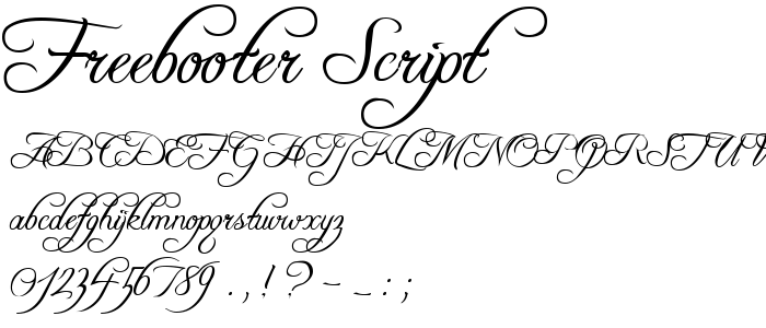 Freebooter Script font