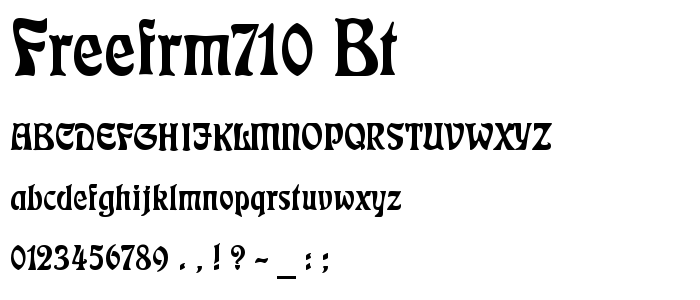 Freefrm710 BT font