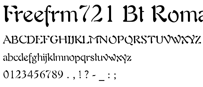 Freefrm721 BT Roman font