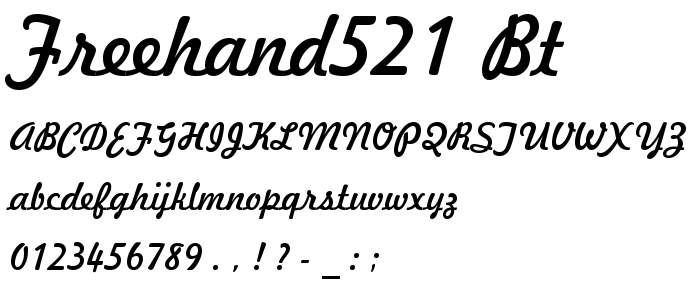 Freehand521 BT font