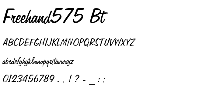 Freehand575 BT font