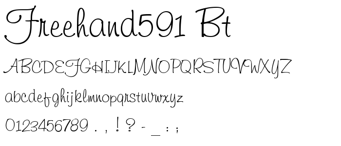 Freehand591 BT font