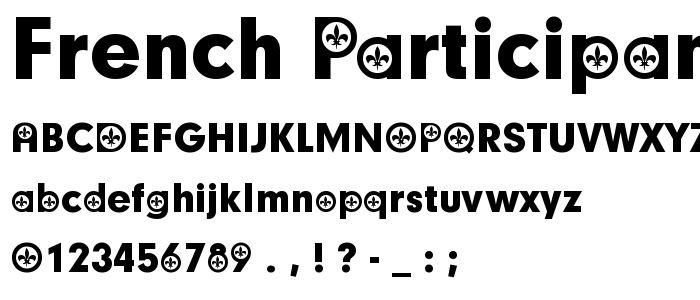 French Participants font