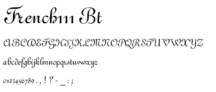 French111 BT font