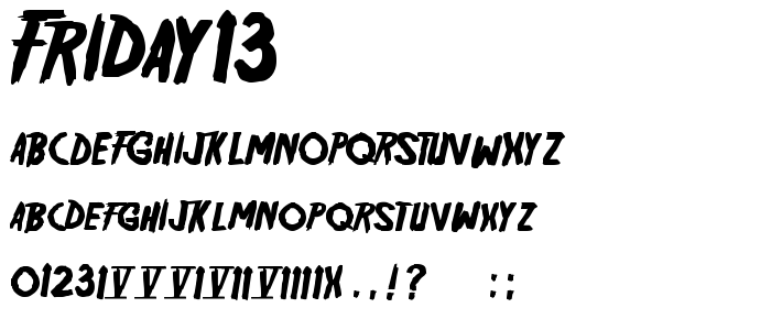 Friday13 font