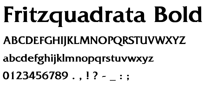 FritzQuadrata Bold font