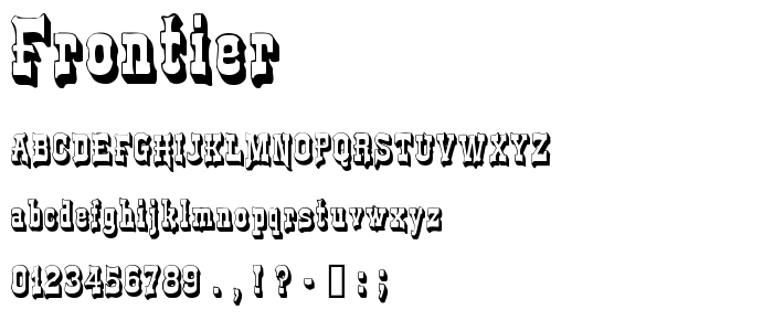 Frontier font