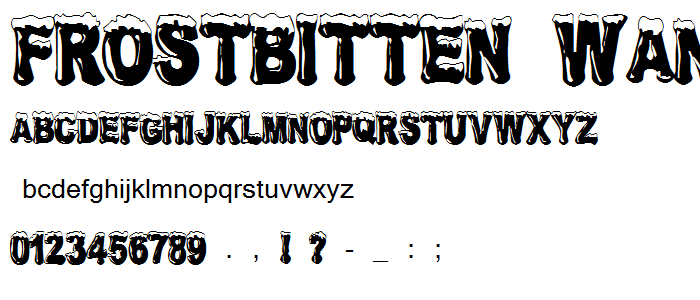 Frostbitten Wanker font