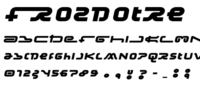 Frozdotre font