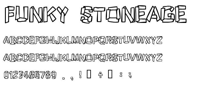 Funky Stoneage font